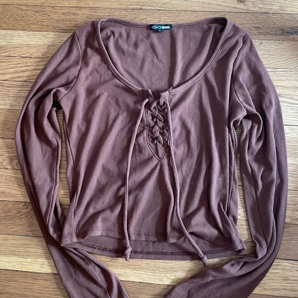Brown fashion nova top